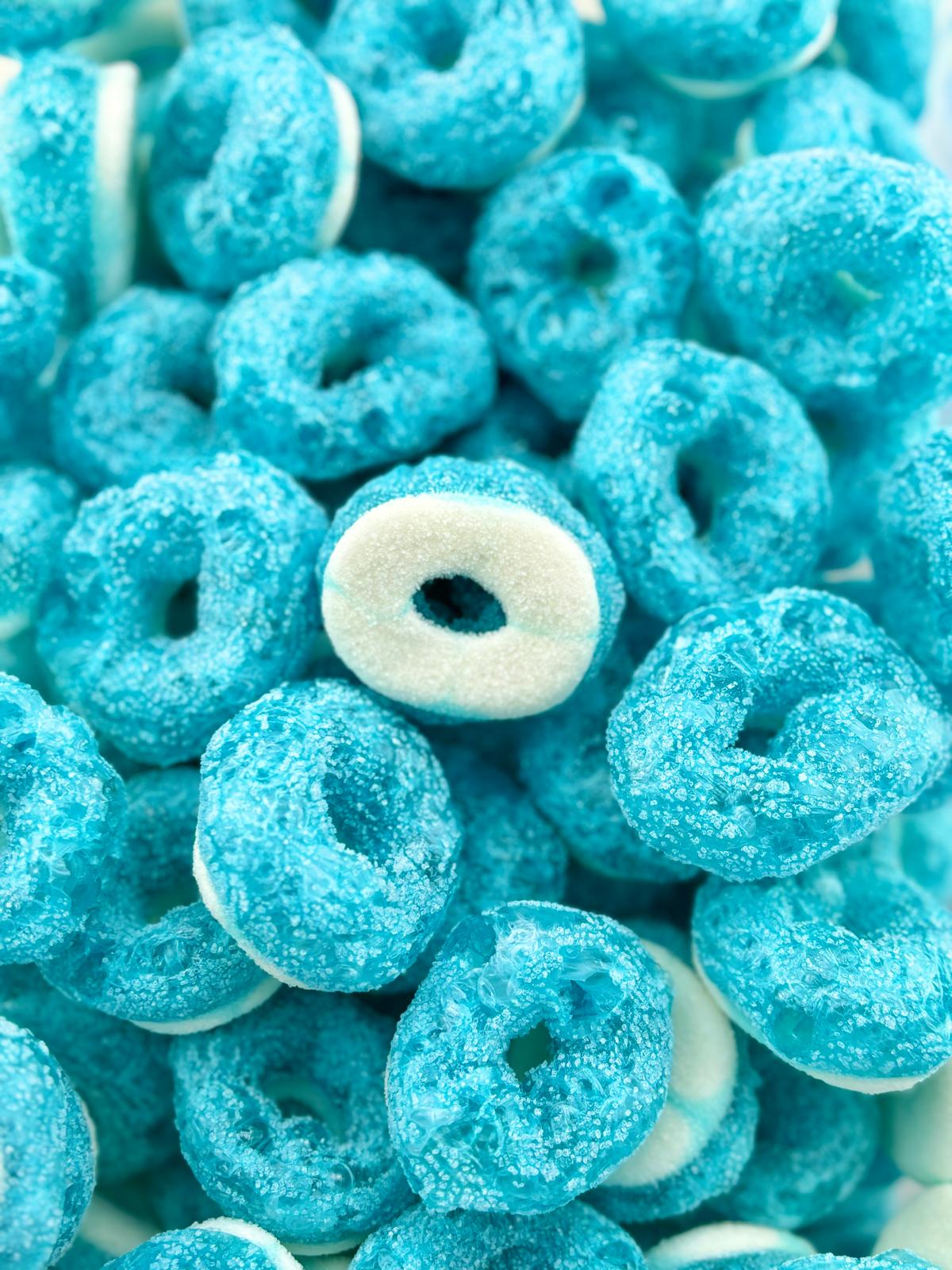 Blue Raspberry Rings Freeze Dried