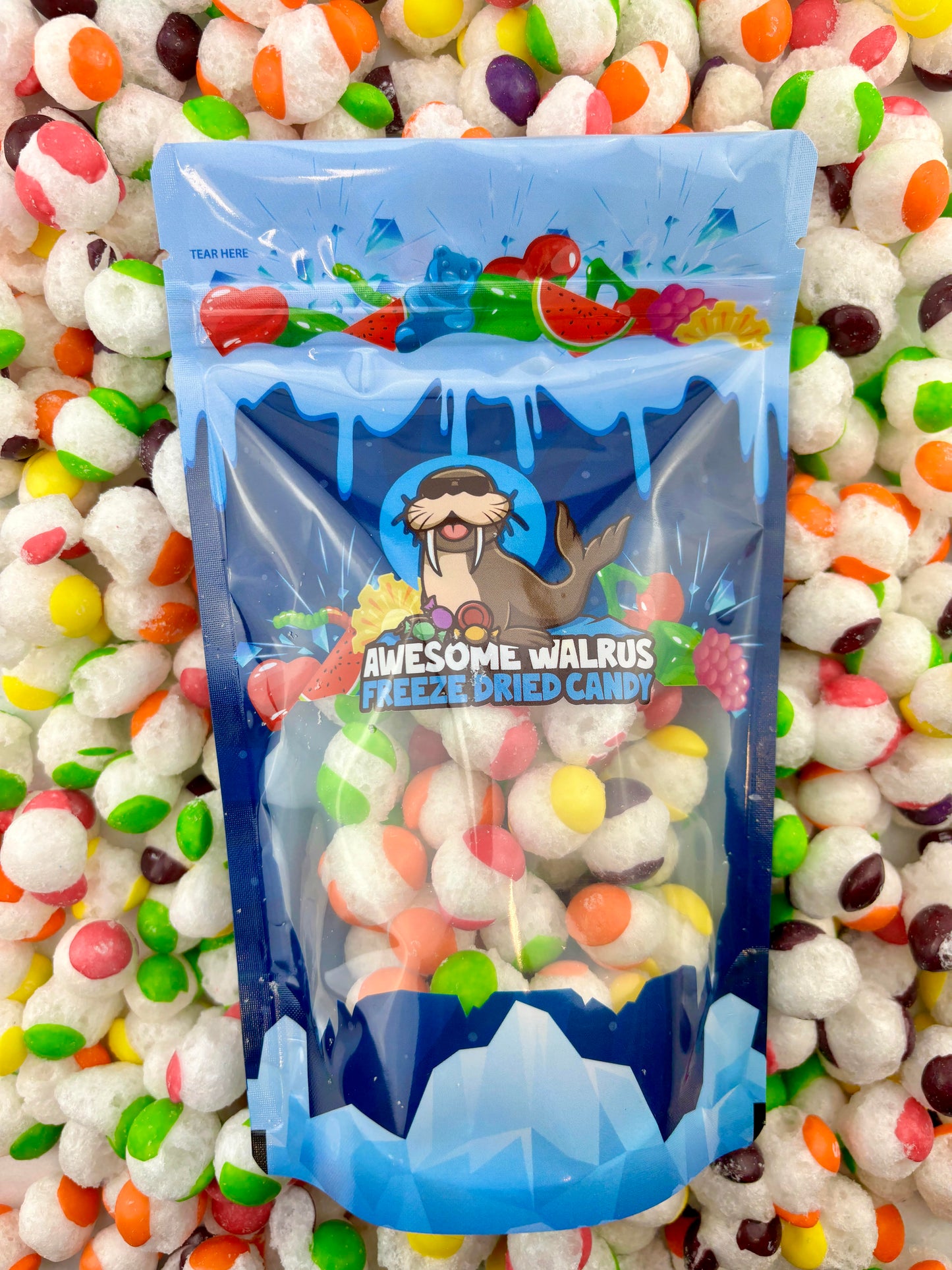 Sour Rainbow Balls Freeze Dried by Awesome Walrus