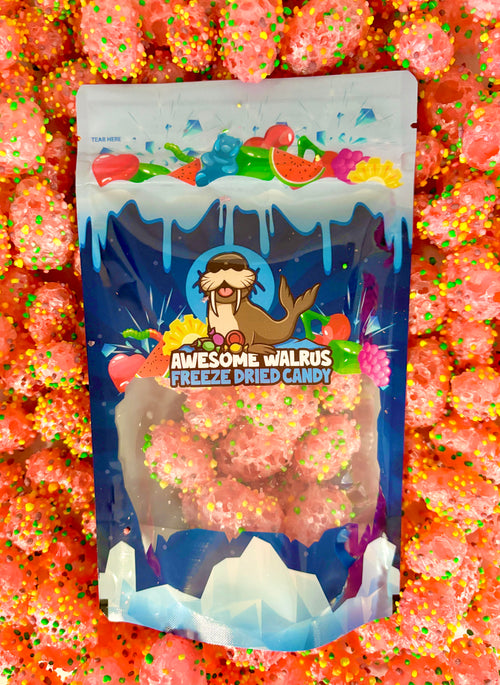 Nerds Gummy Clusters Freeze Dried by Awesome Walrus – Tasty freeze-dried Nerds Gummy Clusters with a crunchy texture and vibrant fruity flavors.