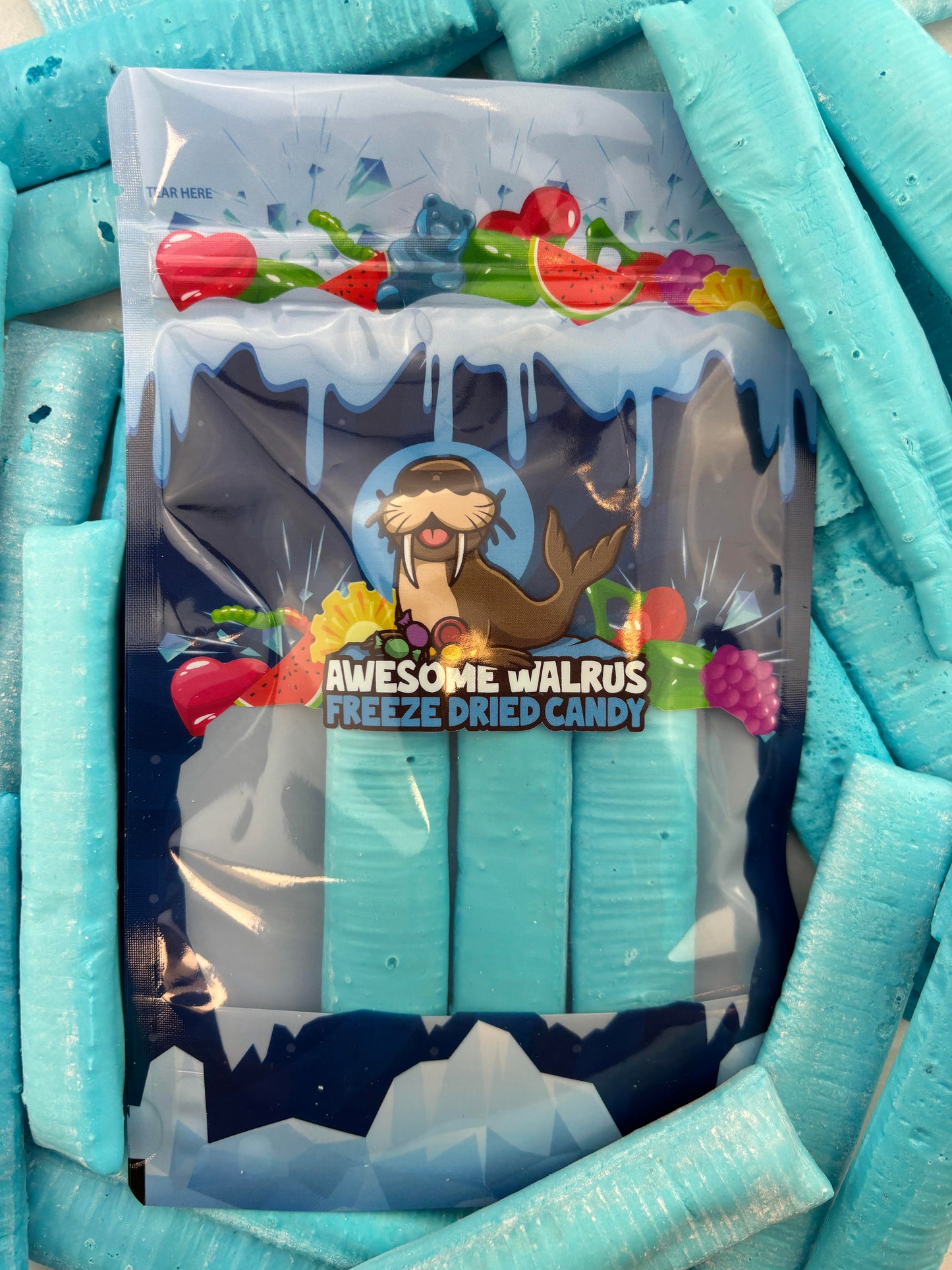 Blue Raspberry Bars Freeze Dried