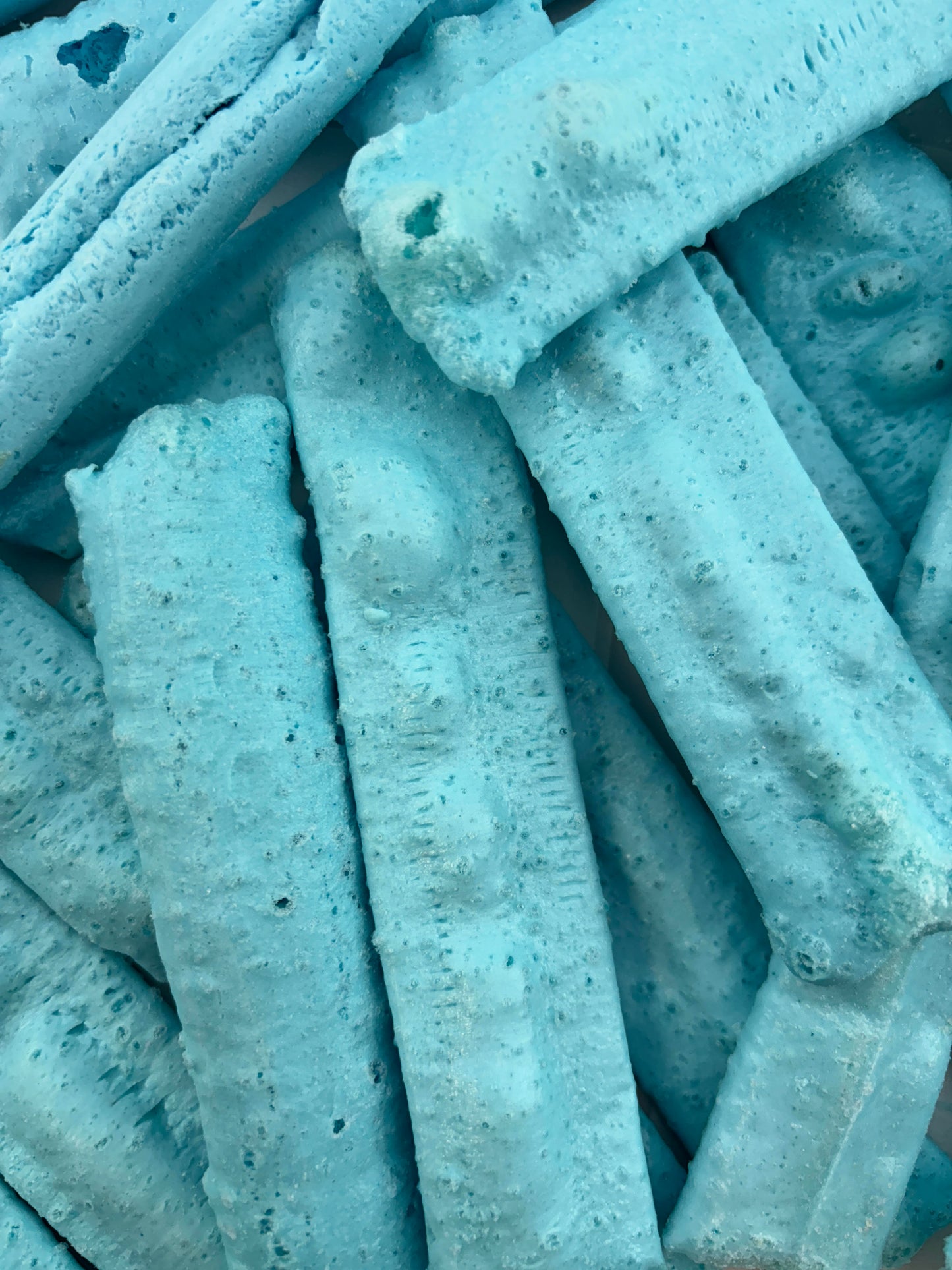 Toxic Waste Sour Blue Raspberry Bars Freeze Dried