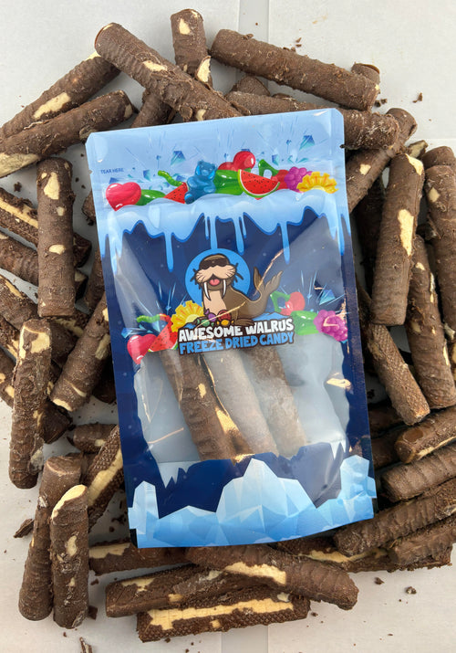 Awesome Walrus freeze-dried Fudge Bars – crunchy, sweet, and indulgent treat.